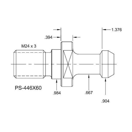 Tj Davies Co Solid Retention Knob PS-446X60